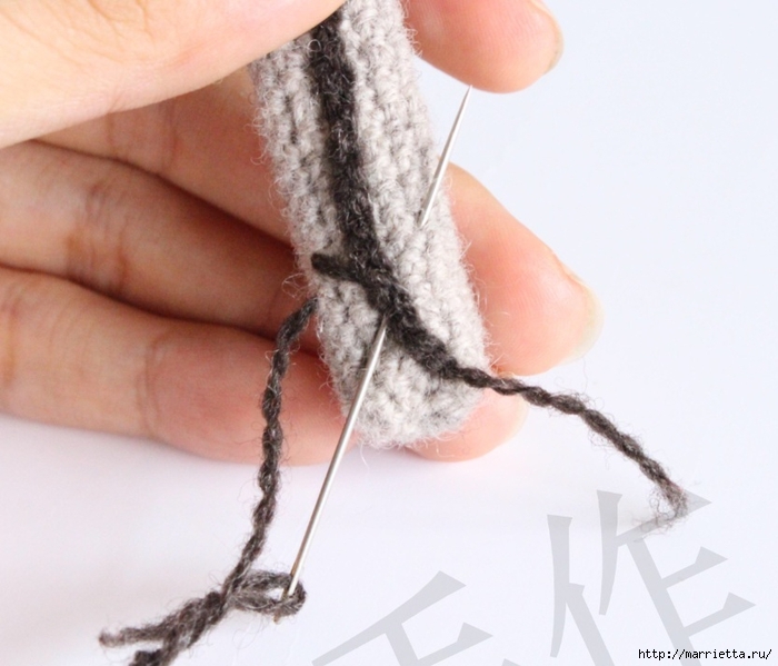 Вязание крючком. Зажим-заколка для волос (1) (700x599, 218Kb)