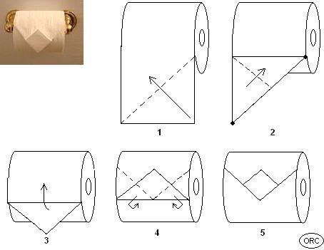 Оригами из туалетной бумаги (2) (454x351, 39Kb)