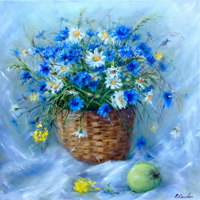 Елена Кацевал цветочные натюрморты 7 (700x700, 673Kb)