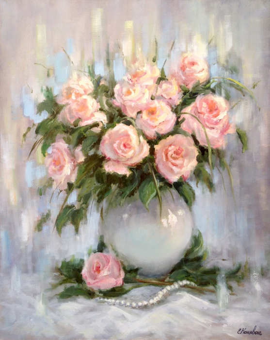 Елена Кацевал цветочные натюрморты 28 (557x700, 416Kb)