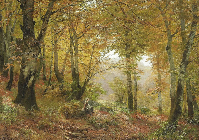 1-Heinrich-Bohmer-GERMAN-1852-1930A-woodland-glade (700x492, 523Kb)