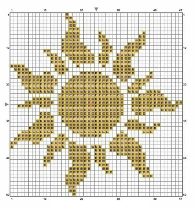 [PATTERN] Pattern for my Tangled sun (649x700, 646Kb)