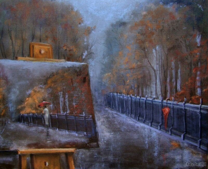 7 Художник, что рисует дождь. (700x569, 428Kb)