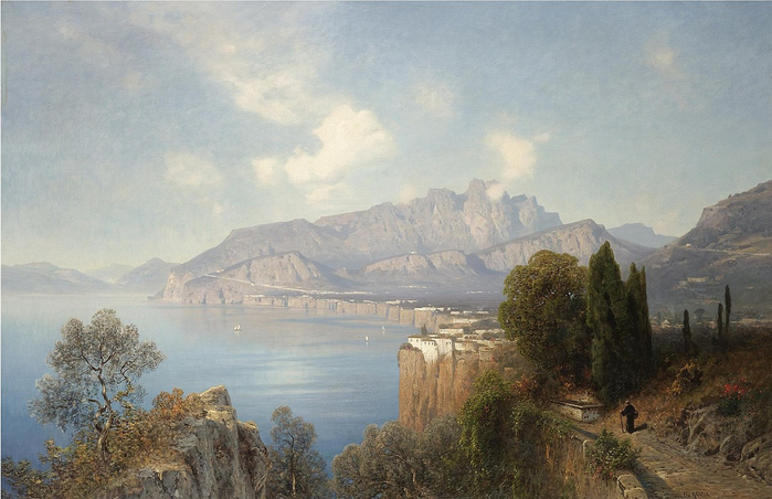 Oswald_Achenbach_-_Ansicht_von_Sorrento (700x452, 322Kb)