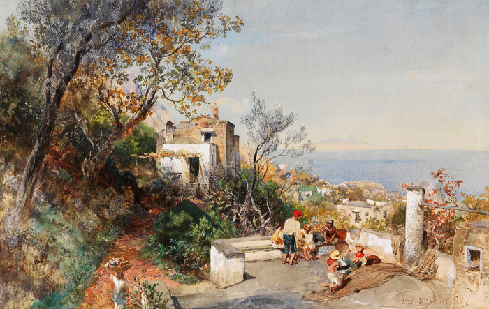 Oswald_Achenbach_-_Blick_uМ€ber_die_Bucht_von_Neapel_(ca.1880) (700x443, 468Kb)