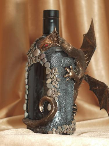 Пещера дракона. Декоративная бутылка (13) (375x500, 108Kb)