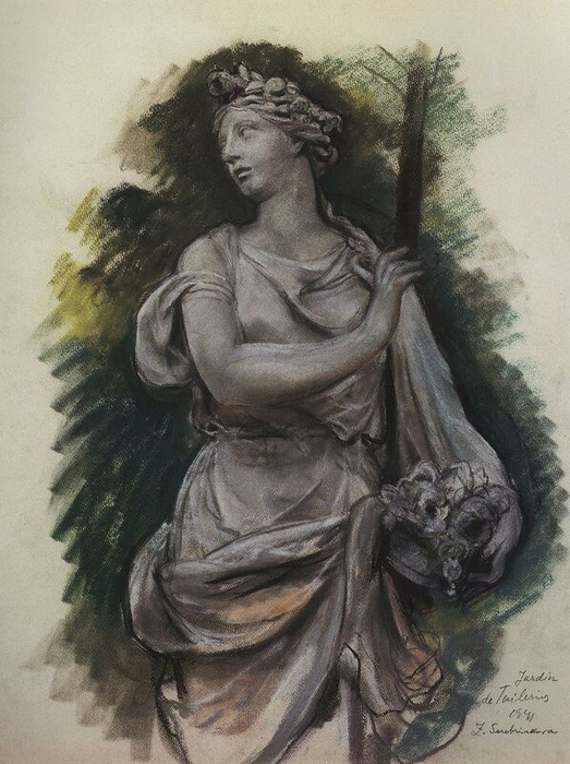 Скульптура в Тюильри, 1941 год (523x700, 345Kb)