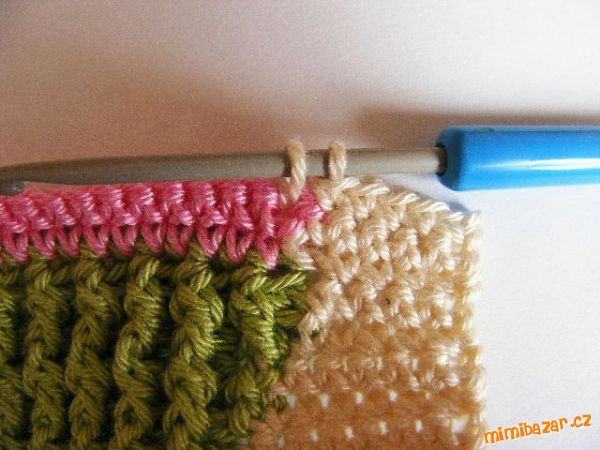 Вязание крючком. Фото МК смены цвета ниток (12) (600x450, 187Kb)