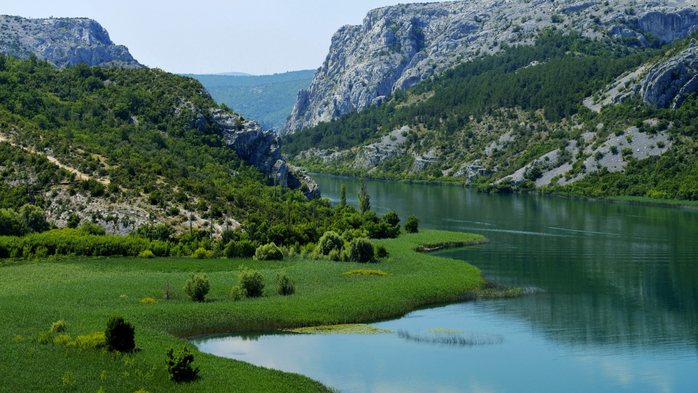 Krka river, Krka National Park, Roški Slap, Croatia (700x393, 378Kb)