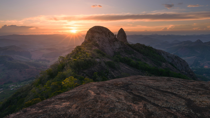 Sunset in Pedra dos Três Pontões, Pontões Capixabas, Afonso Cláudio, Espírito Santo, Brazil (700x393, 317Kb)
