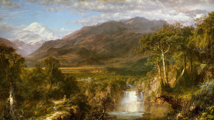 The Heart of the Andes, painting by Frederic Edwin Church, 1859 (700x393, 396Kb)