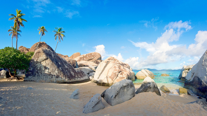 Tropical seascape beach, Virgin Gorda National Park, British Virgin Islands, UK (700x393, 338Kb)
