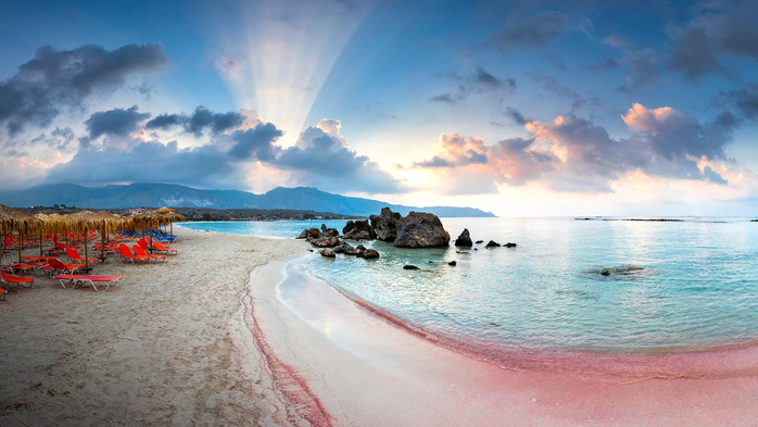 Elafonissi pink beach, Elafonisi lagoon, Crete Island, Greece (700x393, 318Kb)
