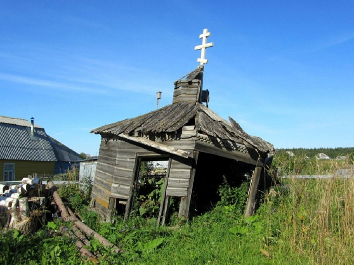 Зиново. Часовня Георгия Победоносца, после 1908 г. (700x525, 361Kb)