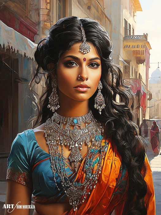 7-Default_Beautiful_Indian_woman_in_a_bright_sari_and_national_j_2 (525x700, 216Kb)
