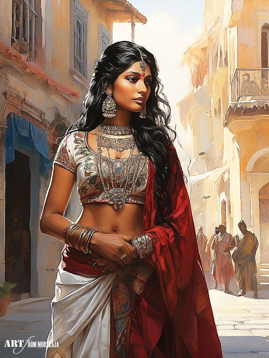 3-Default_Beautiful_Indian_woman_in_national_costume_against_the_2 (525x700, 196Kb)