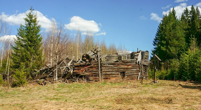 Бутова Курья. Церковь Воздвижения Креста Господня, 1918 г. (700x383, 339Kb)