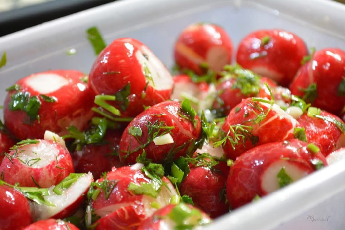 маринованная редиска ароматная закуска (700x466, 330Kb)