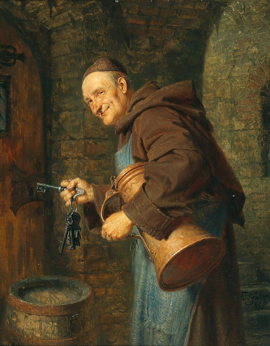 800px-Eduard_von_Grützner_-_A_cellarer_with_a_bunch_of_keys (546x700, 461Kb)