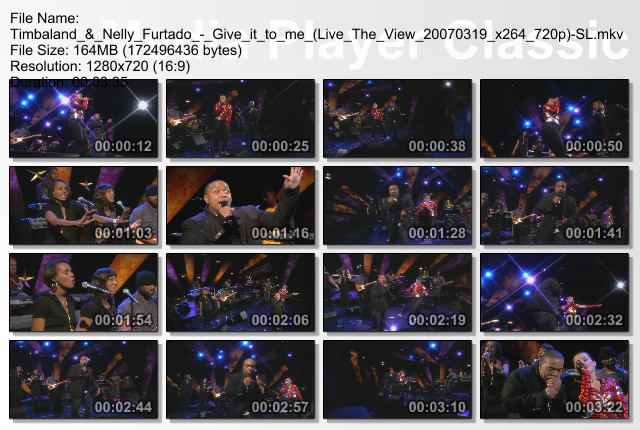 Timbaland feat. Nelly Furtado - Give it to me (Live The View 2007)