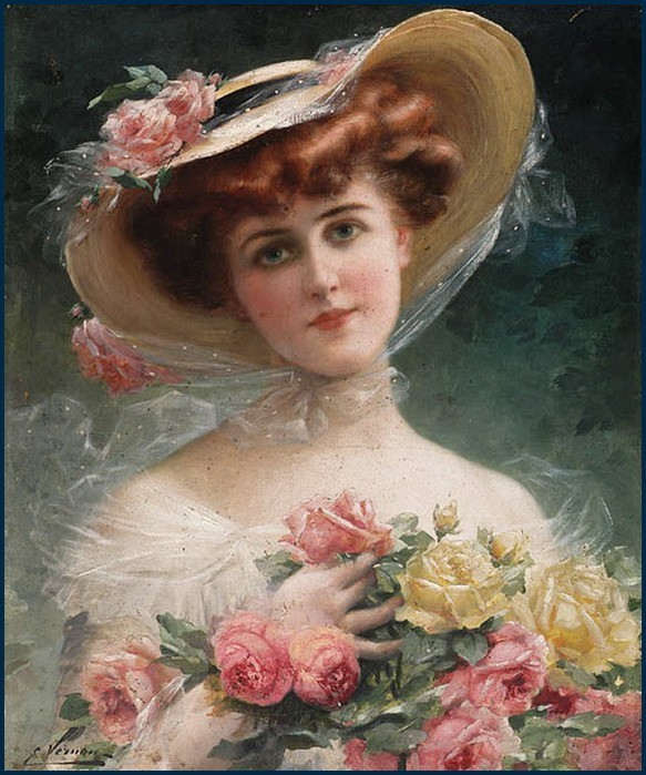 Emile Vernon - La belle aux fleurs.