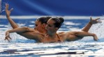 Оны Карбонелл и Андреа Фуэнтес (Ona Carbonell and Andrea Fuentes) из Испании. Выступление пар на чемпионате Европы по синхронному плаванию в Будапеште, 5 августа 2010 года.