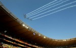 Церемония открытия чемпионата мира по футболу на стадионе Soccer City в Йоханнесбурге, ЮАР, 11 июня 2010 года.