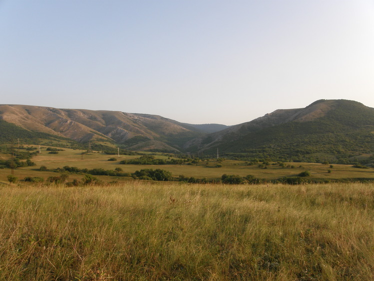 с горы