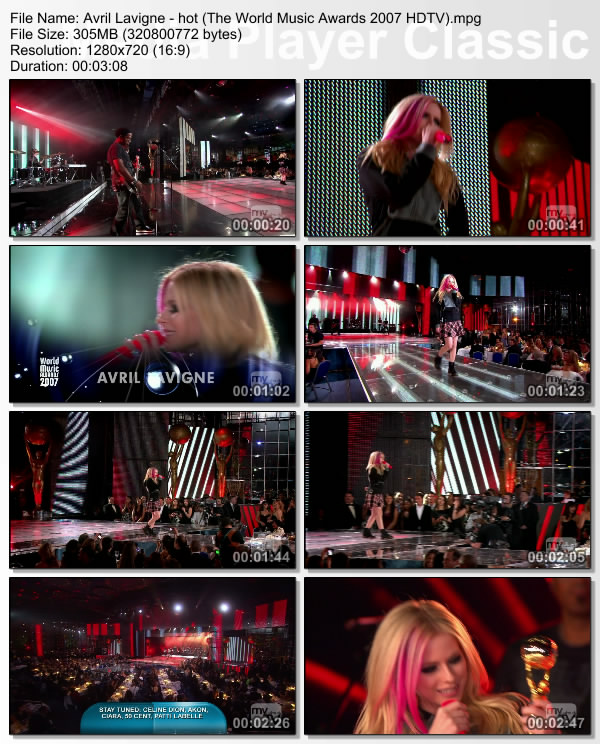 Avril Lavigne - Hot (The World Music Awards 2007)