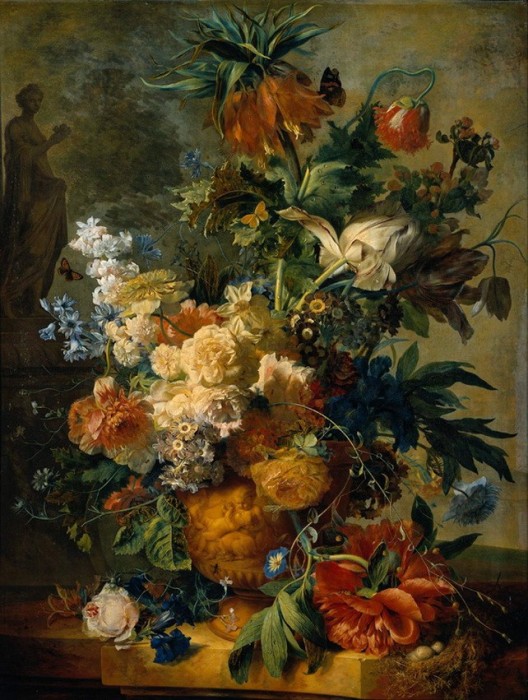 Jan van Huysum - STILL LIFE WITH FLOWERS