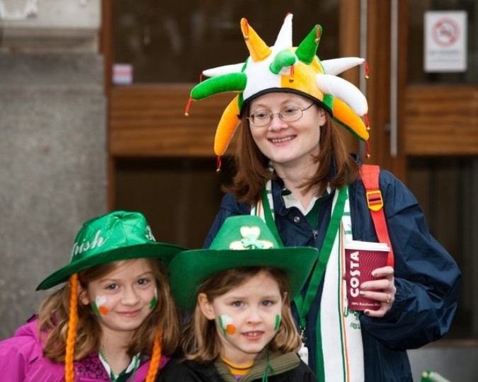 Парад Святого Патрика (St Patrick's Day parade) в Лондоне, 13 марта 2011 года.