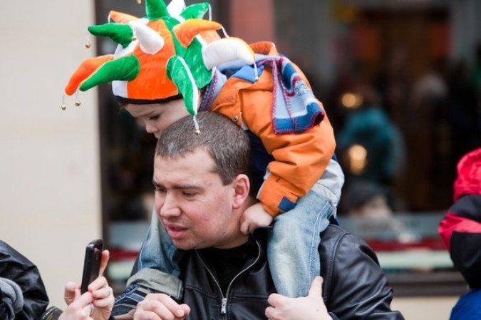 Парад Святого Патрика (St Patrick's Day parade) в Лондоне, 13 марта 2011 года.