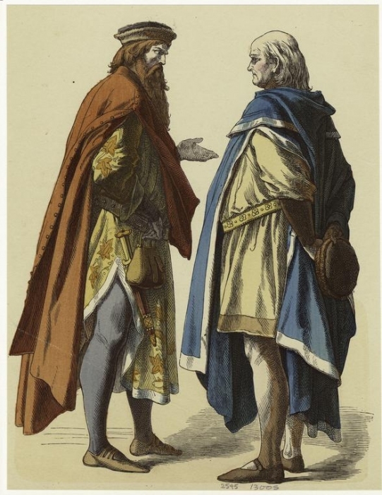 [Nobleman and burgher, Germany, 14th century.].jpg