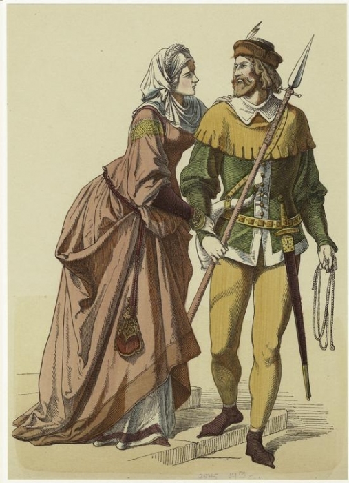 [Woman and man, Germany, fourteenth century.].jpg