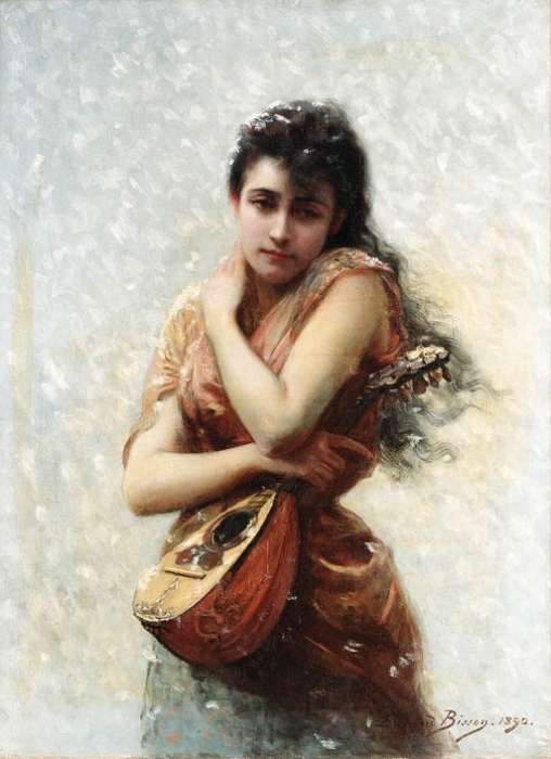 The Mandolin Player  - Edouard Bisson