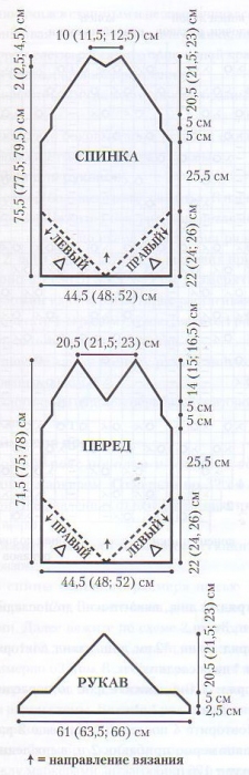 вязаные кофты с рукава