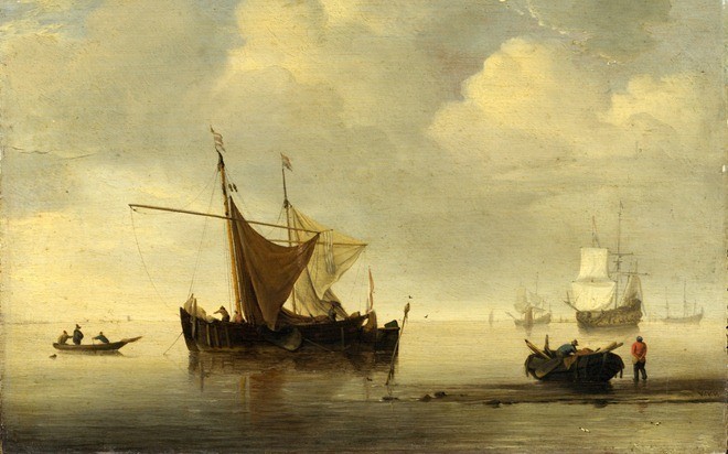 'Спокойствие: два голландских судна'.