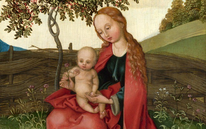 'Мадонна с младенцем в саду'.
