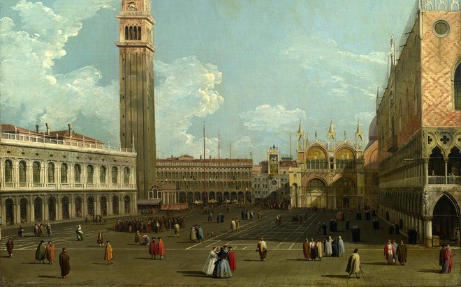 'Венеция: Piazzetta от Molo'.