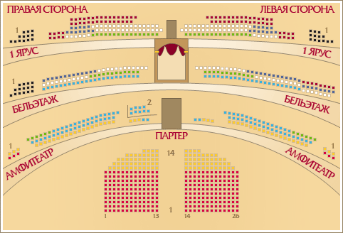 Места в большом театре историческая сцена схема зала с местами