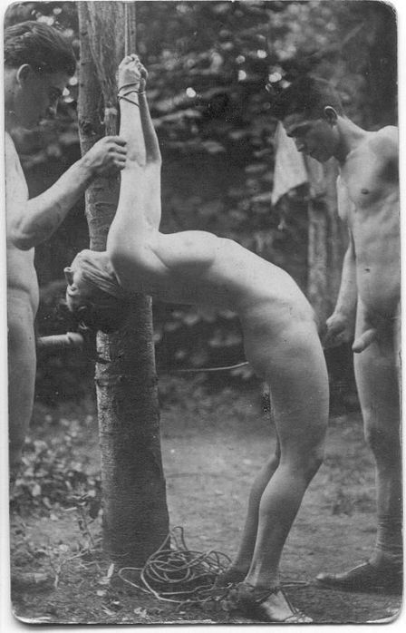 Retro outdoor gaysex torture
