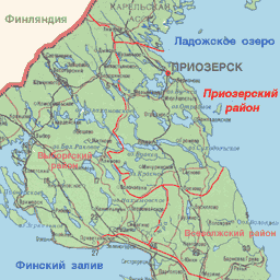 Карта приозерского района ленинградской области подробная карта