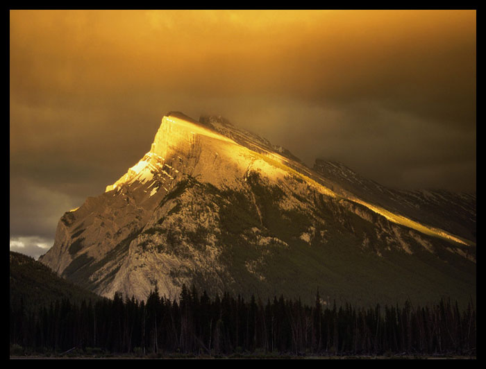 Golden Peaks of Rundle Mountain Banff National Park Alberta 16001200