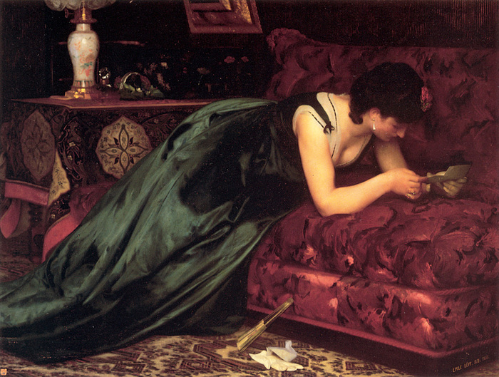 Emile Levy (1826-1890)_The_Love_Letter (700x529, 196Kb)