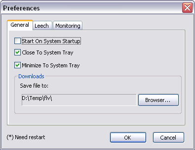 System tray