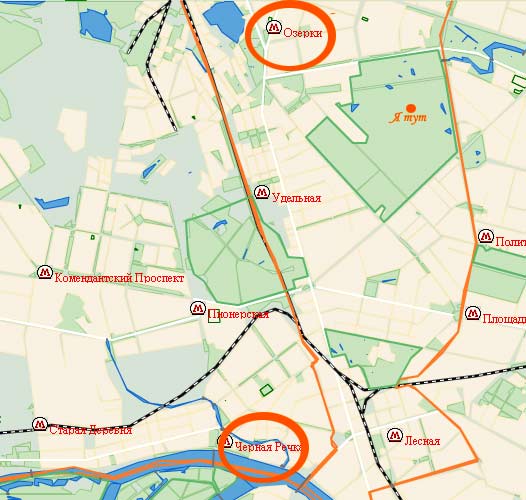 Карта метро озерки санкт петербург