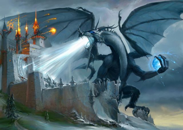 Картинки дракон на мече