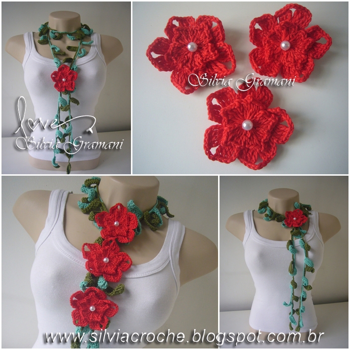 Silvia Gramani cordão relva flower vermelho II (700x700, 346Kb)