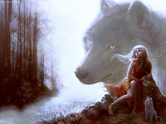 1325443078_the-girl-on-a-stone-and-a-wolf (640x480, 78Kb)