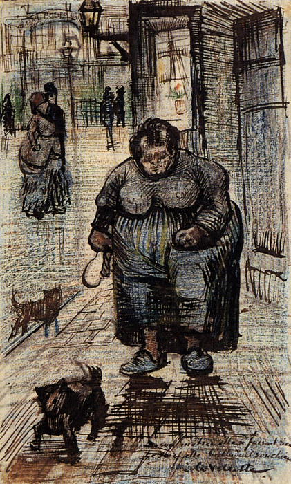 Woman Walking Her Dog, 1886 (421x700, 183Kb)